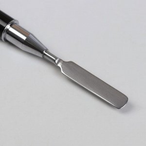 Шабер-кисть для наращивания ногтей «Волна», 15,5 см, голова 6 ? 9 мм, цвет чёрный/серебристый