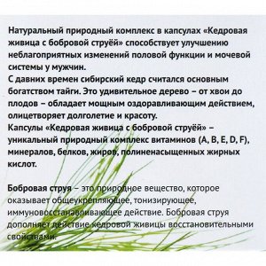 Кедровая живица с бобровой струей усиленная формула, афродизиак, 30 шт