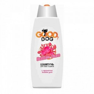 ШАМПУНЬ гигиенический "GOOD DOG" для СОБАК и щенков"BUBBLE GUM" 250мл.