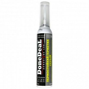 Герметик-прокладка DoneDeal RTV Gray Silicone Gasket Maker, силиконовый, термостойкий (до +345°C), серый, баллон 226г, арт. DD6735