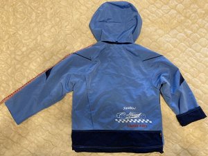Ветровка для мальчика, голубая, Длина 49 см, Ширина 41 см, Россия