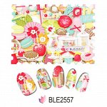 Переводные наклейки для гель-лака (водные) BLE 2557/23