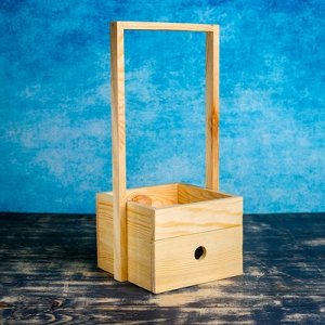 Выдвижной ящик с деревянной ручкой, 35х15х15см
