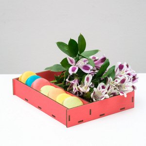 Ящик-коробка «Макарунас», французский розовый, 25,5 х 20 х 4,5 см