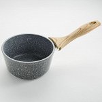 Ковш ?14см, 1 л алюминиевый литой Alpenkok AK-70N &quot;Grey marble&quot;
