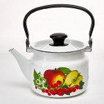 Чайник 2 л цилиндрический 42704-102/6-У4 &quot;Вкус лета&quot; белый