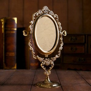 Зеркало латунь "Вензеля" 9,5х16х26 см
