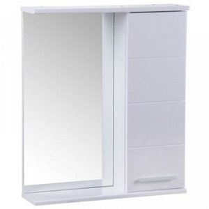 Зеркало-шкаф "Квадро", 60x 15,4x 70 см, белый глянец