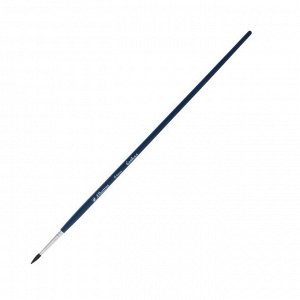 Кисть круглая, белка, «Байкал» № 6, диаметр обоймы 3.5 мм, выход волоса 15 мм, удлинённая ручка