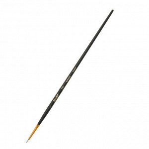 Кисть «Колонок» круглая Roubloff 1117, № 0 укороченная вставка из волоса, длинная ручка матовая