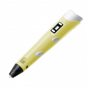 Комплект 3Д ручка NIT-PEN2 желтая + пластик ABS 10 цветов по 10 метров