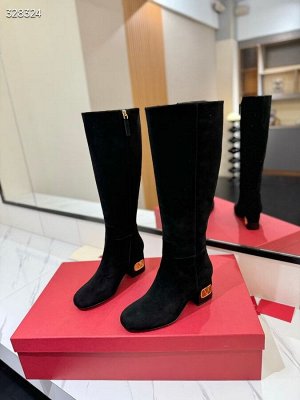 Сапоги женские замшевые демисезоные