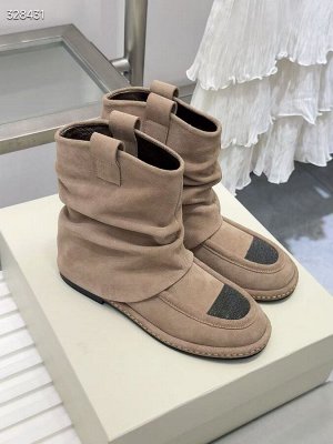 Сапоги женские замшевые демисезоные