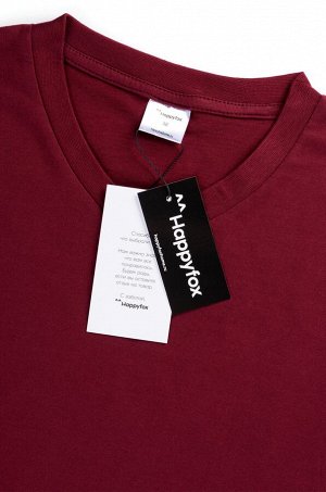 Мужская футболка больших размеров c V-вырезом Happyfox