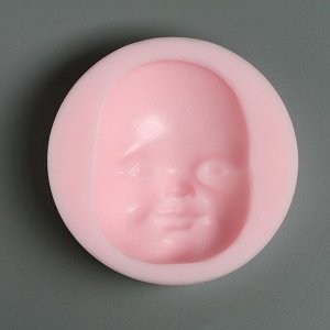 Молд силикон №976 "Лицо малыша" 8 х 6 см, глубина - 2 см