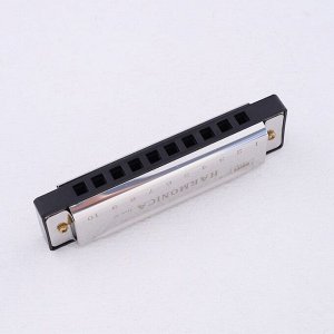 Губная гармошка Harmonica, цвет серебристый