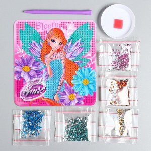 Алмазная мозаика на шкатулке, 14 х 14 см "Фея Блум", WINX