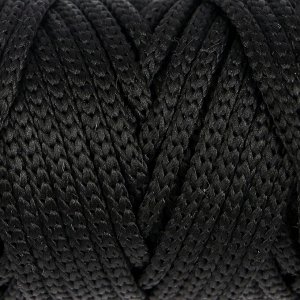 Шнур для рукоделия полиэфирный "Софтино" 4 мм, 50м/110гр (чёрный)