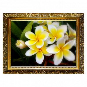 Алмазная мозаика «Желтая плюмерия» 29,5-20,5 см, 25 цветов