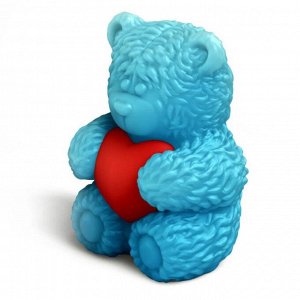 Пластиковая форма 3D "Медвежонок Тедди сидит с сердечком в обнимку" (набор 2 детали)