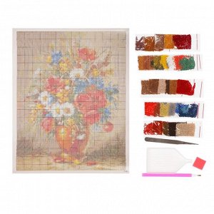 Алмазная мозаика "Весенний букет", 37 цветов