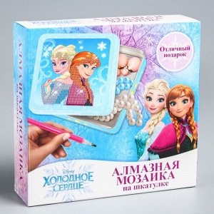 Disney Алмазная мозаика на шкатулке «Анна и Эльза», Холодное сердце, 14 x 13,6 см