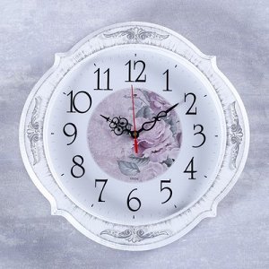 Часы настенные, серия: Классика, Баконг, белое серебро, 40х40 см