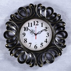 Часы настенные, серия: Классика, Вермонт, черное золото, 45.5 см