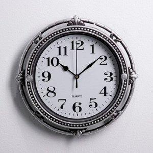 Часы настенные, серия: Интерьер, Кору, хромированные, 27х27 см