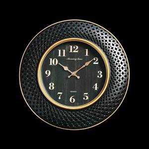 Часы настенные, серия: Интерьер, Претория, рама черная, d=40 см
