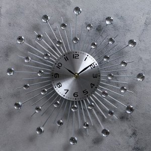 Часы настенные, серия: Ажур, Кристалыd=35 см