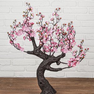 Дерево искусственное Сакура в цвету85 см, розовый (без горшка)