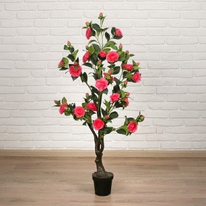 Дерево искусственное Куст розы120 см, малиновый