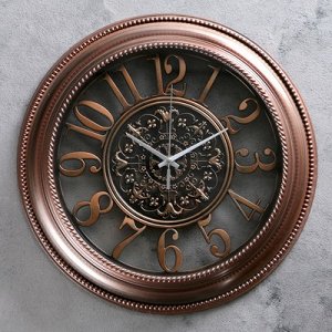 Часы настенные, серия: Интерьер, Сантана, бронзовые, d=36 см