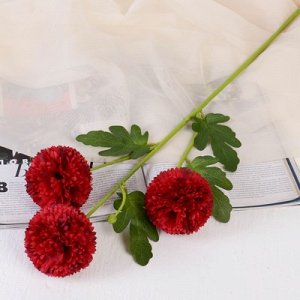 Цветы искусственные "Георгин Трио" 8,5*62 см, красный