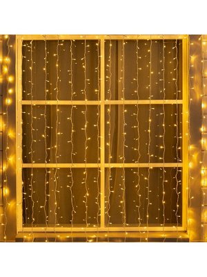 Гирлянда «Занавес» 2*3 м, IP44, УМС, белая нить, 760 LED, свечение тёплое белое, 220 В
