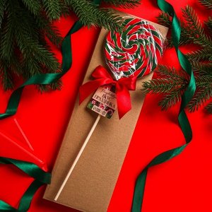 Леденец новогодний на палочке «Почувствуй вкус праздника», вкус: вишня, 110 г.