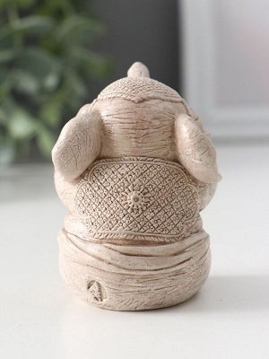 Фигурка гипс «Слон ничего не вижу», 7x5.5x6 см, слоновая кость