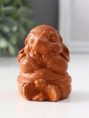 Фигурка гипс «Слон ничего не говорю», 7x5.5x6 см, красная глина