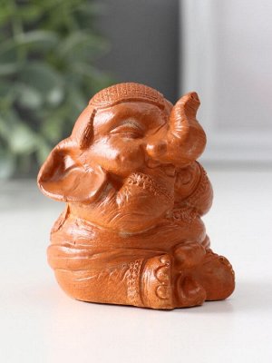 Фигурка гипс «Слон ничего не говорю», 7x5.5x6 см, красная глина