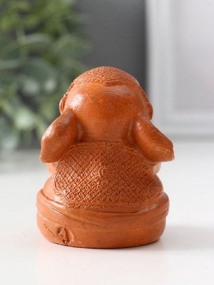 Фигурка гипс «Слон ничего не говорю», 7x5.5x6 см, красная глина