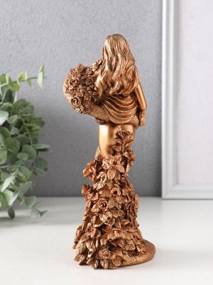 Фигурка гипс «Ева со змеей», 20x8.5x9 см, бронза