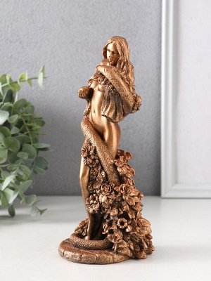 Фигурка гипс «Ева со змеей», 20x8.5x9 см, бронза