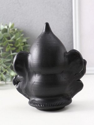 Фигурка гипс «Ганеша», 14.5x13.5x9 см, чёрная