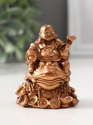 Фигурка гипс «Хотей на жабе», 7x5.5x5.5 см, бронза