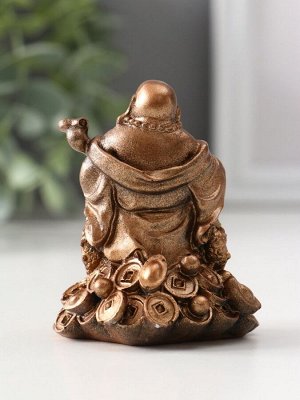 Фигурка гипс «Хотей на жабе», 7x5.5x5.5 см, бронза