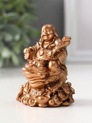 Фигурка гипс «Хотей на жабе», 7x5.5x5.5 см, бронза