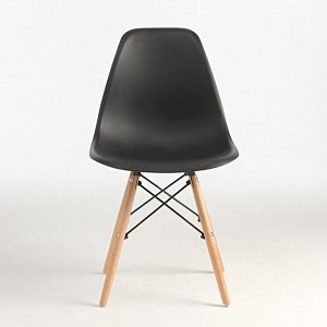 Стул Eames HYH – A304, с деревянными ножками, с спинкой, цвет чёрный