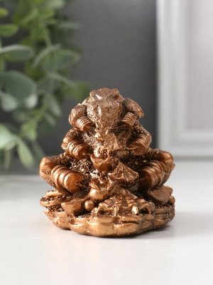 Фигурка гипс «Тройная денежная жаба», 8x6x6 см, бронза