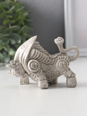 Фигурка гипс «Золотой телец», 10x5x6,,5 см, серая